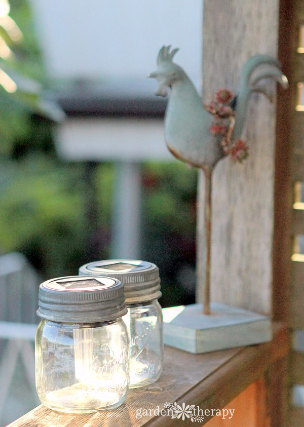 Φώτα ηλιακών φώτων Mason Jar